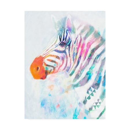 Victoria Borges 'Fluorescent Zebra I' Canvas Art,14x19